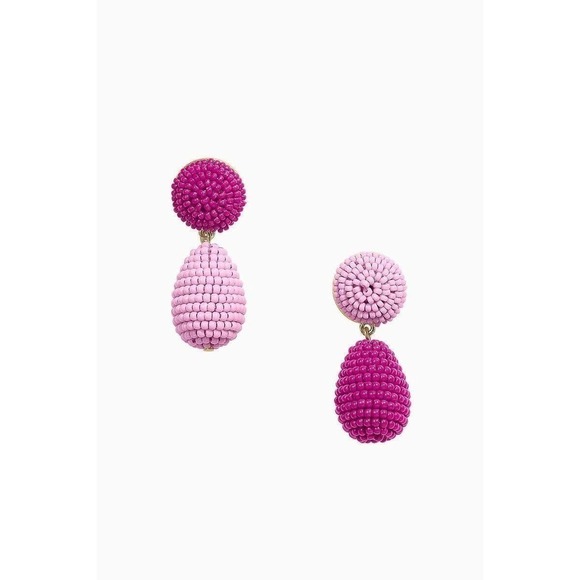 Stella & Dot Marie Double Drop Pink Beaded Earrings NIB - Picture 1 of 6